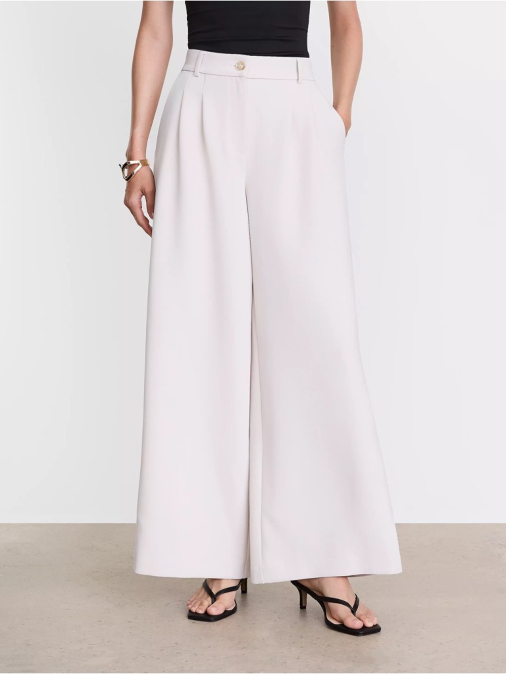 LOFT Versa Crepe Drape Palazzo Pant